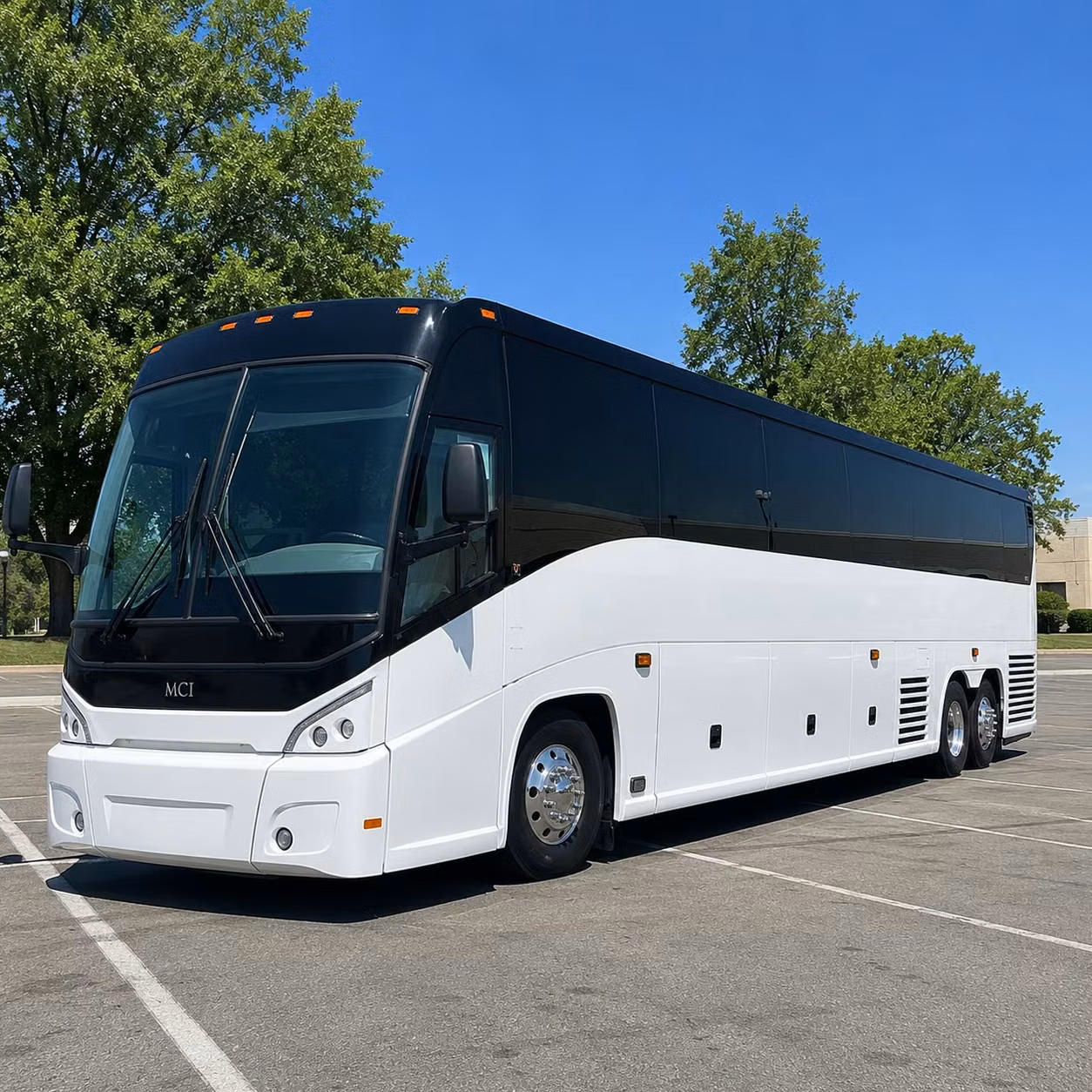 garland charter bus rental exterior
