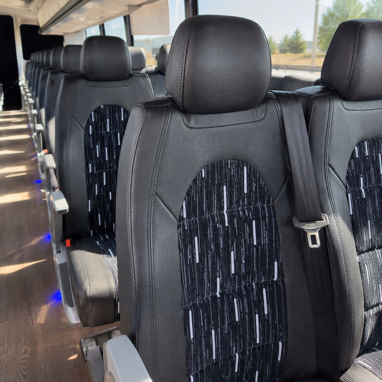 garland charter bus rental inside