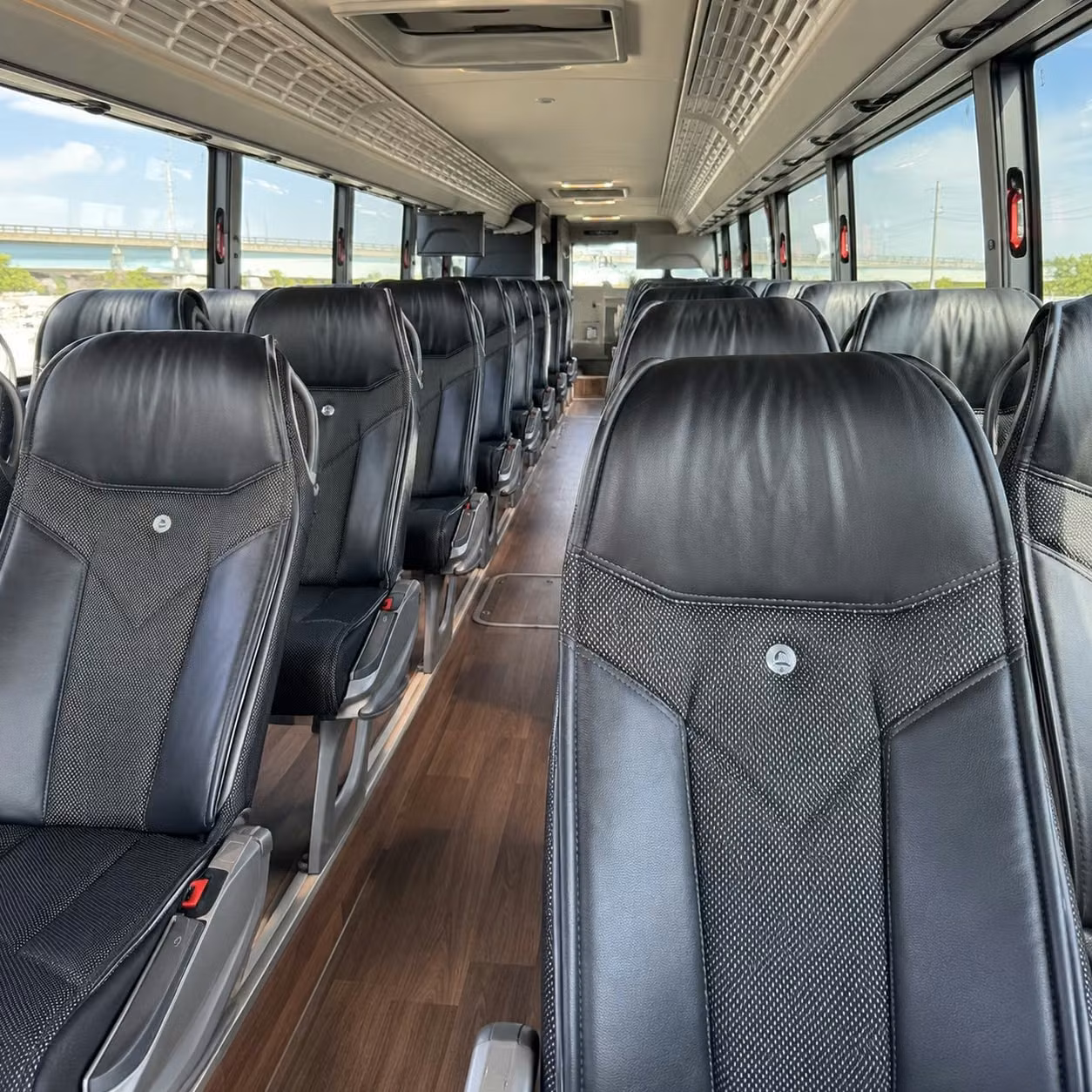 garland charter bus rental interior